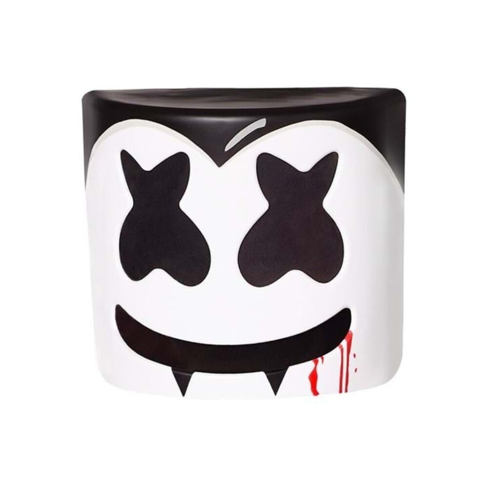 Marshmello Mello Vampire Mask Costume Accessory White Black Halloween Party NEW